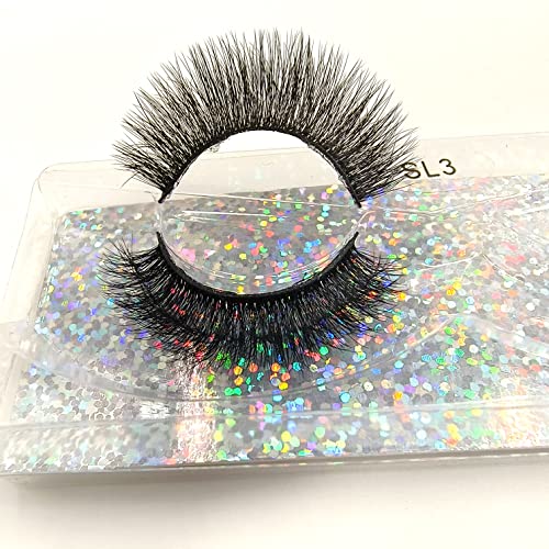 3D Faux Mink Lashes Fake Eyelashes Bulk Wholesale Fales Eyelashes 16mm Natural(50 pairs)