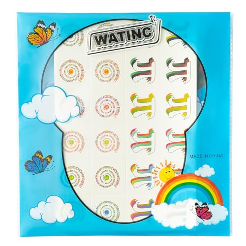 WATINC 600 Pcs Pi Day Tattoos Sticker Bulk, 25 Sheets Pi Symbol Temporary Tattoos, Pi Day Fake Tattoo Stickers Decorations, Math Pi Theme Party Favor Decor for Kids School Classroom Class Activities