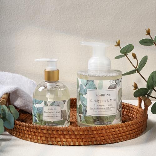 ROMIIE ZOI Liquid Hand Soap with Gift Box - Eucalyptus & Mint - 260ml/ 8.7 fl.oz