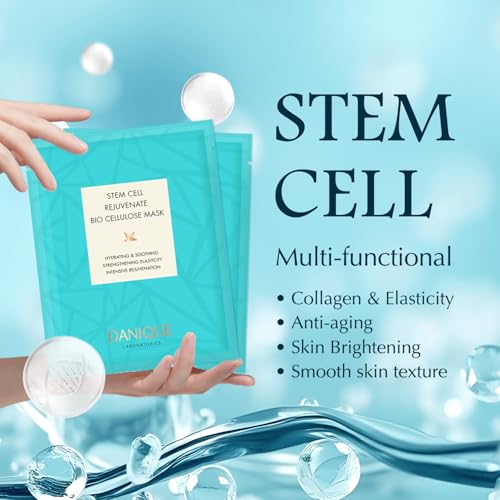 DANIQUE Bio-Cellulose Sheet Mask ? Premium Korean Skincare for Hydrated, Nourished, and Smooth-Looking Skin (25g * 4EA)