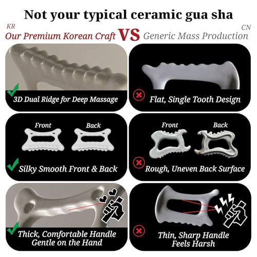 Ceramic Gua Sha, Face&Body Guasha, Korean Gausha, Face Lift, Muscle Relief Massage Board, Skin Care Gift for Men Women