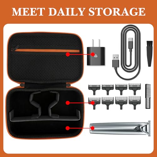 Linkidea Men's Body Trimmer Travel Case, Compatible with Philips Multigroom Series 5000, 7000, BG3740/40, MG7910/49, MG5910/49, Beard Trimmer Grooming Travel Storage Case (Black)