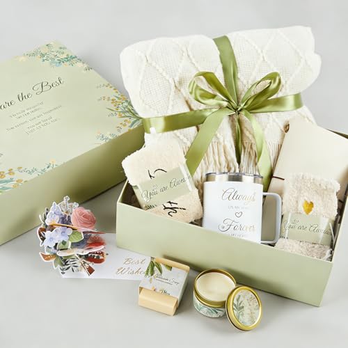 Women's Day Gift Basket, Unique Birthday Gift Box for Her or Girlfriend, Wife, Mother, Best Friend, Wife, Coworker, Thinking of You, Self Care Spa Package