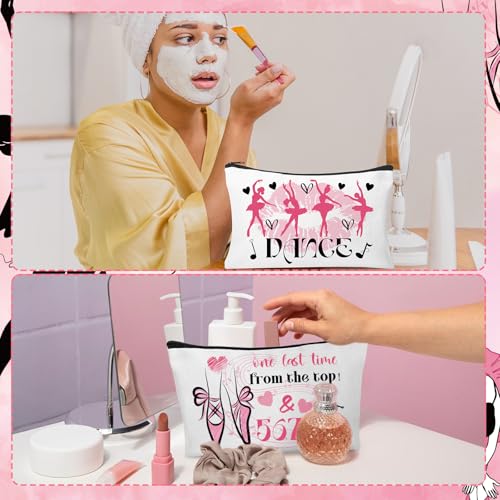 30pcs Dance Makeup Bag Dance Cosmetic Bags Dancer Gifts Survival Kit Pouch Travel Toiletry Bag Valentine's Day Gifts for Girls Women Dance Teacher Competition