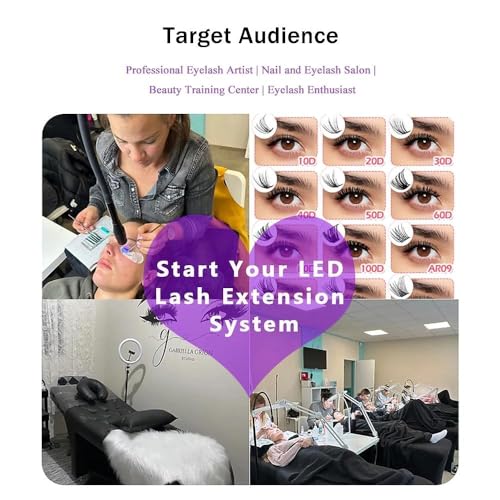 Uv Lash Lamp with Foot Pedal Portable Eyelash Extension Lamp Uv Eyelash Extension Curing Light for Nails Art US Plug Comes with Tweezers Stickers and Goggles(White)