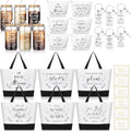Abbylike 6 Sets/30 Pcs Christian Gifts for Women Religious Gifts Bulk 16oz Bible Glass Cup Canvas Bag Cosmetic Bag Keychain Greeting Card for Bible Study Group Church Pastor Party Coworker
