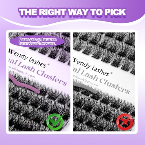 Cluster Lashes Individual Lash Extensions DIY Eyelashes C/D Curl Cluster Lash DIY Soft and Wispy Clusters Eyelashes Extensions Eyelash Clusters Extensions(Natural/Volume-0.07D,12-16mm Mixed)