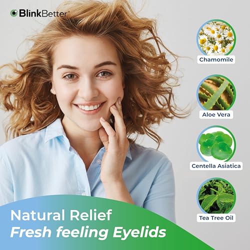 Tea Tree Oil Eyelid Wipes - 20 x Natural Blepharitis, MGD & Dry Eye Relief Wipes | Cleansing, Soothing, Dual-Textured, Triple Moisture Formula | Biodegradable & Gentle (Pack of 1, 20)