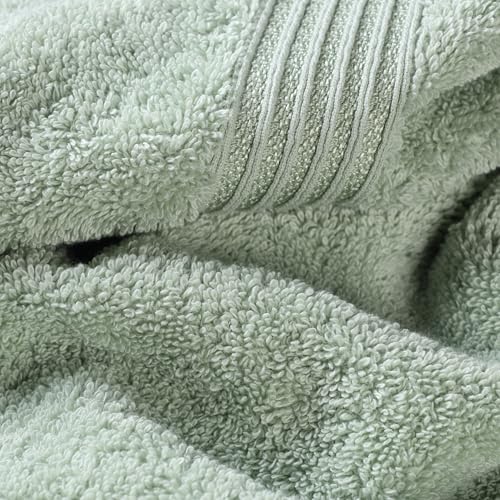Superior Egyptian Cotton 10-Piece Face Towel Set , Small Towels For Facial, Spa, Quick Dry, Absorbent Towels, Bathroom Accessories, Guest Bath, Home Essentials, Washcloth, Airbnb, Sage