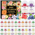 DMSKY 40 Pack Mini Lip Balm, Natural Lip Balm Bulk with Vitamin E and Coconut Oil, Moisturizing Lip Balms for Dry Cracked lips - 10 Flavors