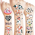 Cow Temporary Tattoos | Cute Cow Birthday Party Decorations Stickers Party Favors Supplies Accessories D?cor Gift Idea For Kids Boy Girl Teen Adult 60Pcs 4 Sheets Pre-cut