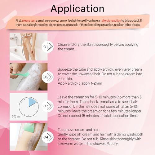 Hair Removal Cream for Women ? Painless & Gentle Depilatory for Sensitive Skin ? Bikini, Pubic & Intimate Areas, Legs, Arms, Underarms ? Includes Scraper, 4.2oz