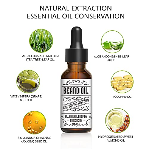 3 Pack Beard Oil for Men, Conditioning and Moisturizing for Better Beard Growth - Gift Set (Fengyin Green Tea/Glamour movement/Azure)