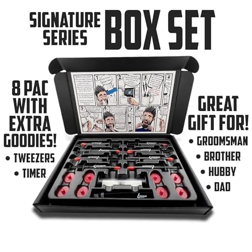 Signature Series Box Set | 8 Applicators | Easy Inject Nose Waxing | Just Inject - Let Set - Pull | Fast & Effective Hair Removal | No-Mess | No-Leaks | Prefilled Wax Applicators
