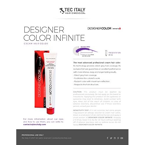 Tec Italy Designer Color Infinite - Naturales/Naturals Hair Color Tube - 3 oz (#9 - Very Light Blonde)