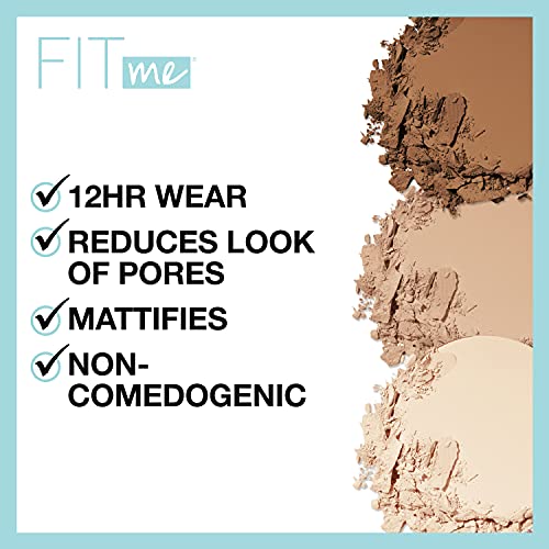 Maybelline Fit Me Matte + Poreless Pressed Face Powder Makeup, Truffle, 1 Count (Pack of 2)