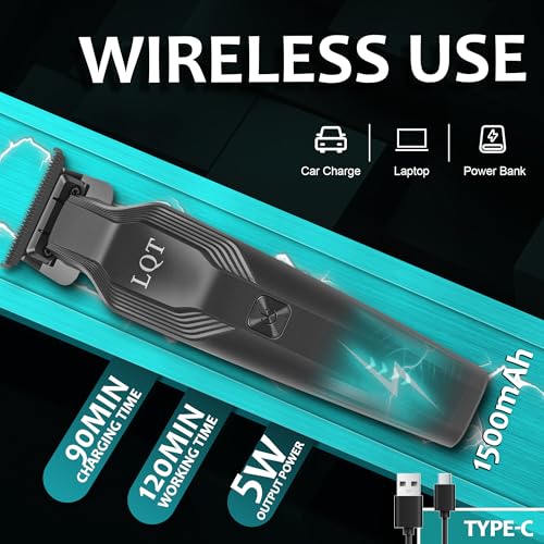 Men's Beard Trimmer - All-in-One Trimmer with Precision Dial - Premium Facial Hair Groomer - USB Recharge Dock, Cordless Waterproof Wet/Dry Clipper Gift for Father