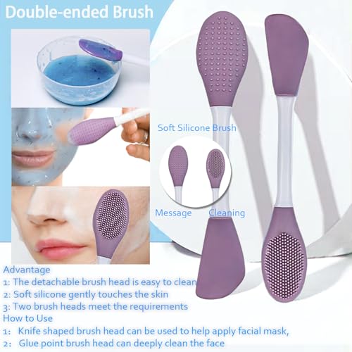 Jelly Mask Powder for Facials Care,Hyalorunic Acid Moisturizing Jelly Face Mask,Professional Peel Off Rubber Mask, Hydrating Gel Face Masks with Double-ended Silicone Brush, 23 Fl Oz