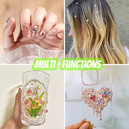 Bowitzki Face Jewels Rhinestones For Makeup,Face Gems Stick On Eye Rhinestone Sticker, Tears Rainbow Star Diamond Crystals For Women Festival Accessory Nail Art Decoration (Heart)