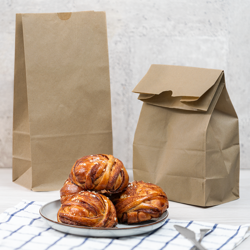 Kraft Paper Bags Bulk Pack - Eco-Friendly Grocery, Lunch & Takeout Bags