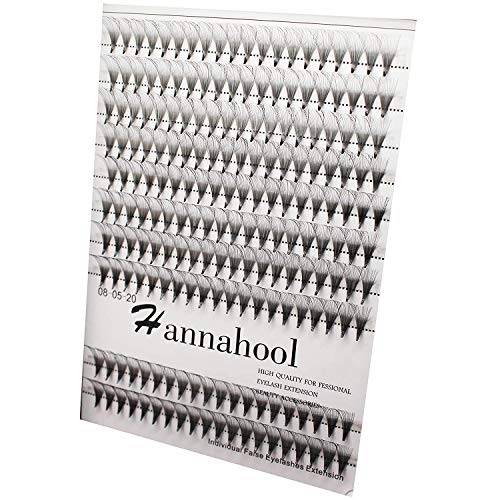 10Rows-200Pcs 20D Natural Long Individual False Eyelashes Cluster Thickness 0.07mm D Curl Volume Premade Fans Eye Lashes Extensions Soft and Lightweight Dramatic Look (10mm)