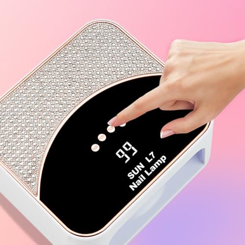 268W UV LED Nail Lamp, Gel for Nail Polish UV Dryer with 4 Timers 45Pcs Lamp Beads and Automatic Sensor Professional Fast Curing Art Tools