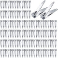 Hestya 300 Pieces Nail Clippers Bulk Stainless Steel Clipper Bulk Flat Toenail Clippers Portable Sturdy Nail Cutter Manicure Trimmer Curved Edge Pedicure for Men Women Toe Travel