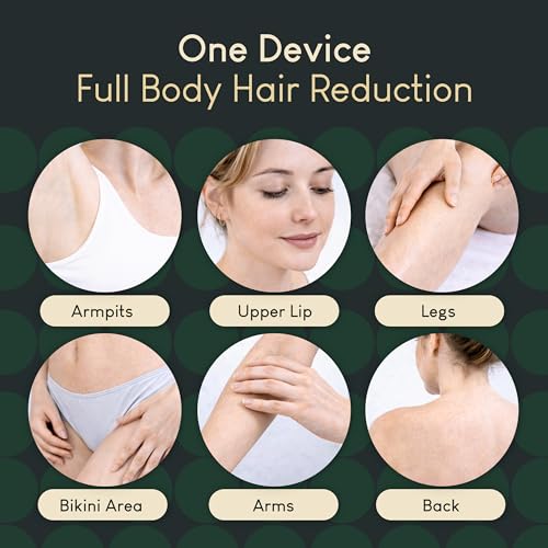 IPL Hair Removal with Ice Cooling System - Hair Remover for Women & Men with 5 Energy Levels, Unlimited Flashes & Corded Operation - Full Body Use - Includes Razor and Protective Eyewear