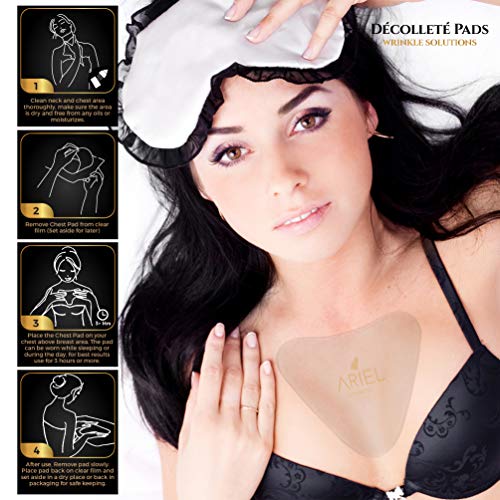 6 PACK Anti Wrinkle Chest Pads, Decollete Pads for Chest Wrinkles, Silicone Chest Wrinkle Pads, Reusable Silicon Chest Patches, Wrinkle Sleeping Pads, Cruelty-free (6 Pack)