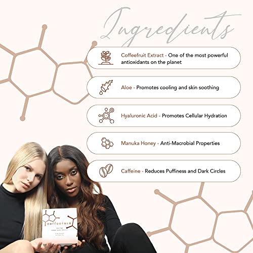 Coffeeface Anti-Aging Moisture Pads with Exfoliation and Hydration | 3-in-1 Textured Skin Treatment | Hypoallergenic for All Skin Types | 16 Count |
