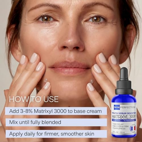 Skin Perfection Matrixyl 3000 Serum for Face Anti Aging - Face Serum for Women Anti Aging with Palmitoyl Tripeptide-1 Tetrapeptide 7 for Wrinkles & Fine Lines - Mix with Any Skincare Product - 0.5oz