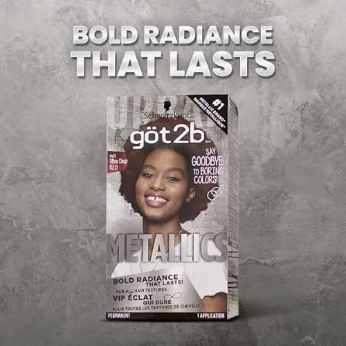 Got2b Metallics Permanent Hair Color, M65 Deep Red