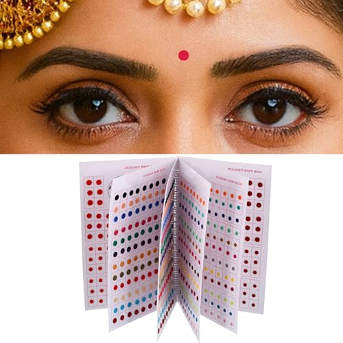 Fashions Plain Round Kumkum Forehead Indian Sticker Small Bindis Bindiya Spiral Bindi Book Mini Size for Women (948 - Small Bindi Booklet) Mini Sizes 4-6Mm Multicolour