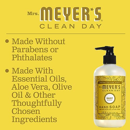 Mrs. MEYER'S CLEAN DAY Liquid Hand Soap, Daisy Scent, 12.5 Ounce Bottle,(Pack of 6)