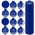 100 Pcs Inspirational Compact Mirror Bulk Small Pocket Mirror Purse Round Portable Folding Makeup Mirror Thanksgiving for Women Coworker Employee Teacher(Blue)