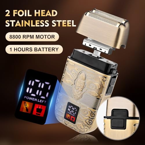Karrte Men¡¯s Grooming Kit Professional Hair Clippers and Shaver for Men,Electric Razor and Nose Trimmer Set,Beard Trimmer with 2 Foil Head,Gifts for Men