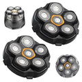 2 pcs Magnetic buckle 6 Blade head shaver Replacement heads Compatible with Wyklaus Redbreak Detona DOAO head shaver