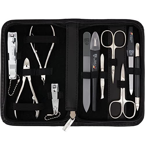3 Swords Germany ? Manicure Pedicure kit Set with Genuine Leather case - Made in Solingen/Germany