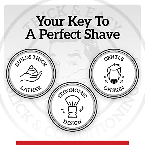 Mr. Fine Better Than Badger Shaving Brush, Ultra-Soft Synthetic Angel Hair Bristles for Men¡¯s Wet Shaving, Easy Lather & Smooth Glide, Ergonomic Handle, White