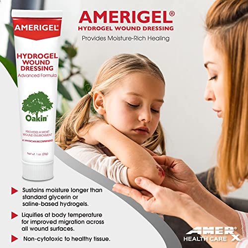 AMERIGEL Total First Aid Bundle (1 oz. Hydrogel Wound Dressing, 7.1 oz. Saline Wound Wash, Bordered Gauze Dressing)
