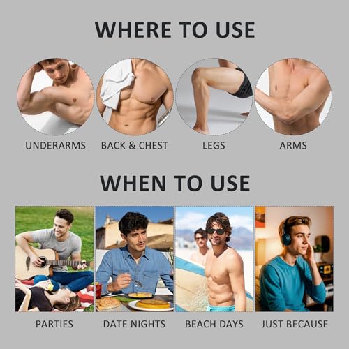 Maxpearl Waxing Kit for Men with Silicone Liner, 7 Packs of Hard Wax Beads (1.53LB total) & Wax Accessories for Coarse Male Body Hair - Nose, Eyebrows, Face, Mustache, Underarms, Back, Chest, Legs
