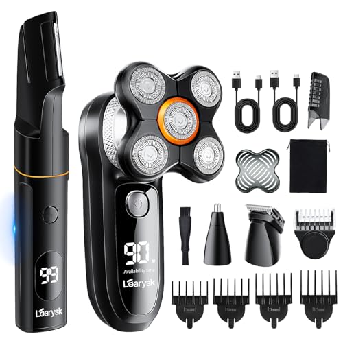 Mens Foil Shavers, Beard Trimmers for Men Professional,Electric Shavers for Men, Mustache Trimmer Face Shaver, Wet/Dry Beard Shaver, 3 Peeds Electric Razor for Face
