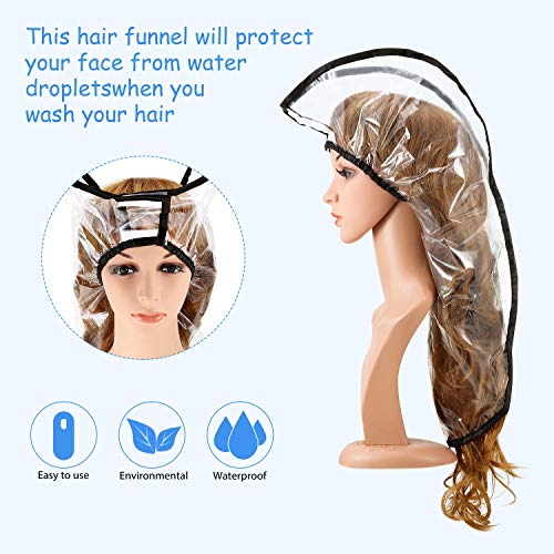 Blulu Hair Funnel for Washing - 3 Piece Shampoo Rinse Tool for Upright Position - Elderly Home Use and Salon