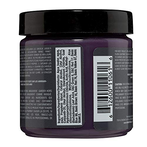 MANIC PANIC Classic Alien Grey Semi Permanent Hair Color - Cool, Medium Slate Grey Hair Dye for Women & Men That Lasts 4-6 Weeks - Vegan, Ammonia & Cruelty-Free - Create & Mix Custom Shades (4oz)