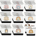 Sieral 30 Pcs Rainbow Canvas Makeup Bags Bulk Employee Appreciation Gifts Inspirational Womens History Month Cosmetic Bags Thank You Gift for Nurse Teacher Coworker Office Must Haves(Cute)