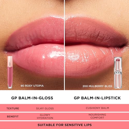 L'Oreal Paris Glow Paradise Hydrating Balm-in-Lipstick with Pomegranate Extract, Blush Fantasy, 0.1 Oz