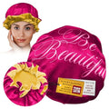 Ruffle Women Girls Satin Silk Sleeping Night Bonnet Cap for Natural Hair