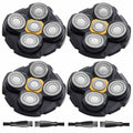 Micro Touch Titanium Head Shaver Replacement Head, 4PCS MTTTBHS Head Shaver Blades, 4 Cleaning Brush