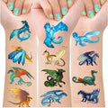 8 Sheets Wings of Fire Temporary Tattoos for Kids, Wings of Fire Birthday Party Decorations Party for Kids Party Supplies