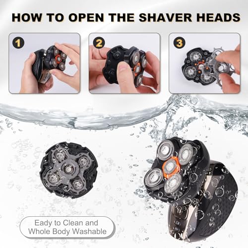Shaver Replacement Heads Compatible with Microtouch Titanium Head Shaver,for Bald Men Electric Shaver Replacement Heads,1 Pack
